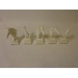 Set of five Royal Worcester horse head figurines - 'Eous', 'Astrope', 'Lampon',