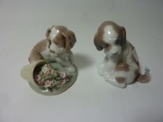 Two Lladro dog figures - 'Gentle Surprise' No. 6210 and 'It Wasn't Me' No.