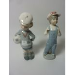 Two Lladro figurines - 'Soccer Player Puppet' and 'boy with Accordion' Condition Report