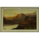 Scottish Highlands Landscape oil on canvas, F Walters signed lower left,