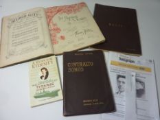Titanic Interest - two bound collections of love songs (music manuscripts) together with 'Contralto