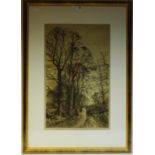 'The Rookery' engraving 'Fred Slocombe' circa 1890's label verso ' J A Haswell, 27 Old Elvet.