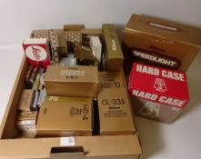 Large quantity of camera accessories including - Nikon lense case, Nikon F3 soft case, Leitz,