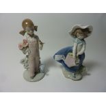 Two Lladro figurines - 'Pretty Pickings' No. 5222 and 'Spring Girl' No.