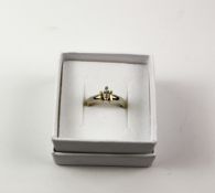 Modern diamond white and yellow gold ring hallmarked 18ct Condition Report <a