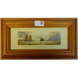 Shipping in the Thames Estuary, early 20th century watercolour signed by H.