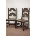 Pair 19th century oak Yorkshire chairs Condition Report <a href='//www.