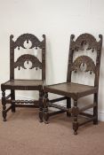 Pair 19th century oak Yorkshire chairs Condition Report <a href='//www.