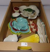 Carltonware, leaf moulded dishes,