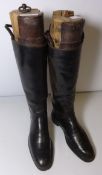 Pair of gentleman's leather riding boots and trees Condition Report <a