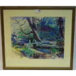 Canal in Woodland Scene, watercolour signed and dated JB 95 29.