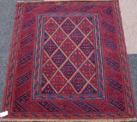 Tribal Gazak rug, all over diamond design, group borders,