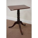 19th century mahogany rectangular top tripod table.