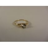 9ct gold ring set with a zircon hallmarked Condition Report <a href='//www.