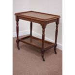 20th century oak two tier trolley, W77cm, H77cm,