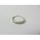 Platinum princess cut diamond half eternity ring stamped P950 Condition Report