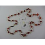 Vintage cornelian bead necklace Condition Report <a href='//www.davidduggleby.