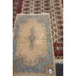 Afghan Bokhara design rug carpet and a small Kerman rug Condition Report <a