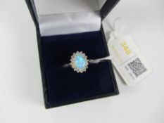 Opal dress cluster ring stamped 925 Condition Report <a href='//www.