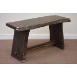 Rustic elm bench/side table, 108cm x 47cm,