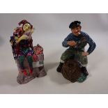 Royal Doulton 'Lobster Man' HN 2317 and Royal Doulton figure 'Wondering Minstrel' HN 1224