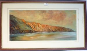 'Filey Bay Towards the Brigg', acrylic signed and dated by George Sparkes 2005,