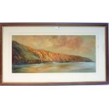 'Filey Bay Towards the Brigg', acrylic signed and dated by George Sparkes 2005,