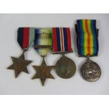 Group of three WWII medals including the Atlantic Star with France and Germany clasp;