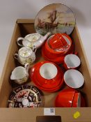 Vintage Melmex tea set, Royal Doulton series ware plate,