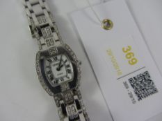 Geneve ladies diamond set white gold wristwatch hallmarked 18ct Condition Report