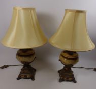 Pair of classical style table lamps,