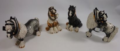 Four 'Cheval' horse figures Condition Report <a href='//www.davidduggleby.