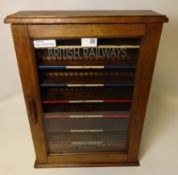 Railway Interest - Mid 20th Century 'British Railways engineering Ltd' etched glass cabinet,