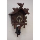 Black forest style carved wood wall hanging cuckoo clock CLOCKS & BAROMETERS - as we are not a