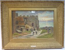 'St Mary's Churchyard Whitby', oil on canvas signed John Syer Jnr (1846-1913) and dated 1886,