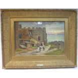 'St Mary's Churchyard Whitby', oil on canvas signed John Syer Jnr (1846-1913) and dated 1886,