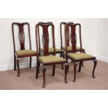 Set five early 20th century chairs with upholstered drop in seats Condition Report