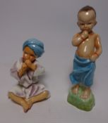 Two Royal Worcester figures, 'India' No. 3071 and 'Burma' No. 3068 both modelled by F. G.