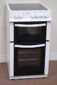 Logik electric cooker, with double oven and four hob plates,