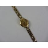 Ladies Accurist hallmarked 9ct gold quartz wristwatch approx 10.