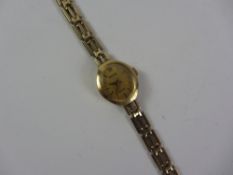 Ladies Accurist hallmarked 9ct gold quartz wristwatch approx 10.