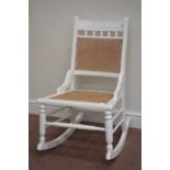Painted rocking chair and a wicker chair Condition Report <a href='//www.