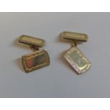 Pair of 9ct gold cuff-links Chester 1948 approx 7.