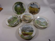 Set of 12 Royal Worcester wildlife calendar plates Condition Report <a