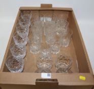 Set of six Royal Brierley crystal tumblers,