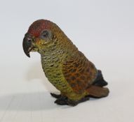Early 20th century cold painted bronze parakeet 8cm(h) Condition Report <a