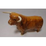 Beswick Highland bull, W20.5cm Condition Report <a href='//www.davidduggleby.