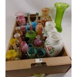 Victorian and later coloured glassware in one box Condition Report <a