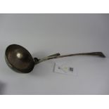 George III silver ladle by William Sumner I London 1793 and a salt spoon approx 5oz