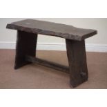 Rustic elm bench/side table, 108cm x 47cm,